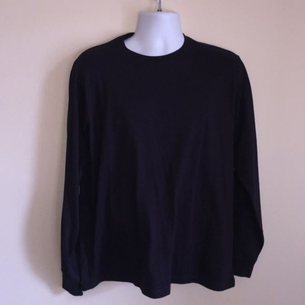 Land's End Men’s Navy Blue Long Sleeve Shirt Size Large